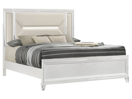 Panel Bed With LED Headboard