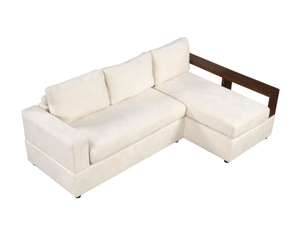 Sectional Sofa Upholstered Sofa Couch With Reversible Armrests For Living Room