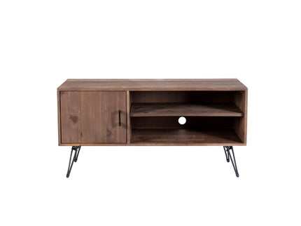 Simple, Modern, Vintage Reclaimed Wood TV Stand Media Table For Living Room - Natural
