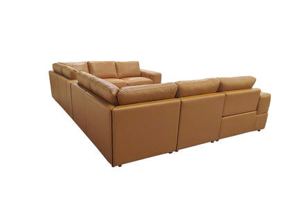 Upholstered Large Arms Sectional With Recliner Seats
