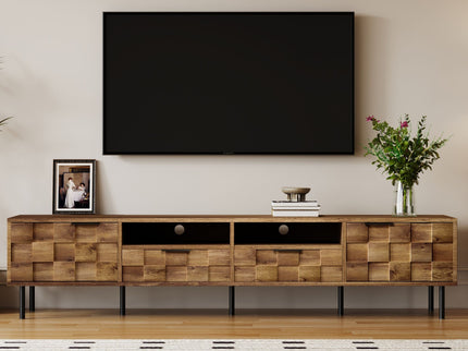 TV Stand With 2 Drawers, Media Console Table, Storage Cabinet With Cable Management