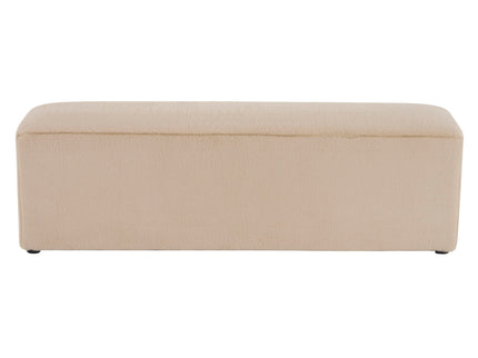 Long Plush Ottoman, Simple Footstool And Seat For Home Use - Almond