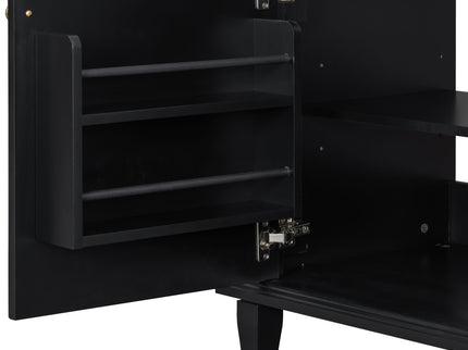 Modern Bathroom Vanity With Sink Top, Flip Drawers, Adjustable Shelf