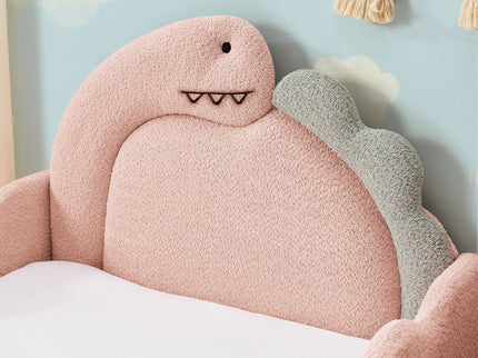 Cute Dinosaur Shaped Bed With Safety Guardrail, Toddler Frame