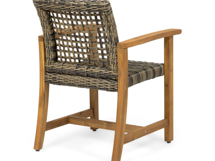 Outdoor Dining Chair Acacia Wood Frame (Set of 2)