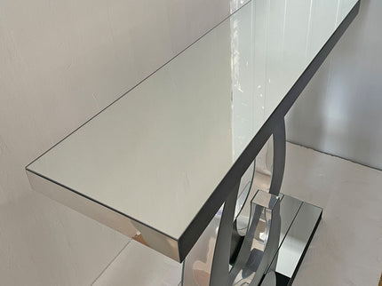 Double C - Base Rectangular Sofa Table For Living Room - Silver