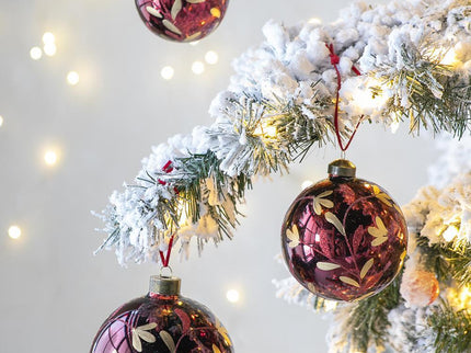 Christmas Ball Glass Decorative Hanging Ball Christmas Tree Ornaments, For Holiday Party Decorations