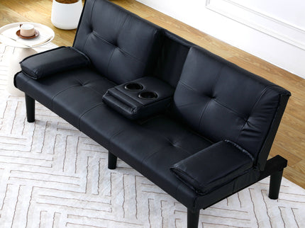 Sofa Bed With Foldable Design And Cup Holder