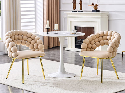 Puffy Bubble, Ball Chain Chairs For Dining Room (Set of 2)