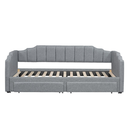 Extendable Daybed With LED Light And 2 Storage Drawers