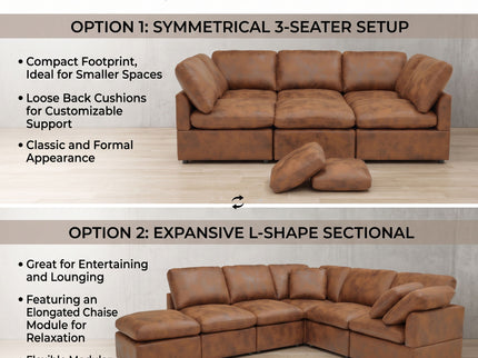 Deep Modular Cloud Sofa, Freely Configurable