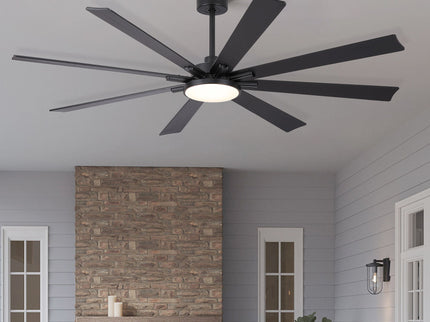 Large Ceiling Fan With Dimmable LED Light 8 Blades Remote Control, Reversible DC Motor