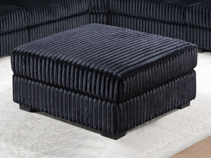 Soft Upholstered Ottoman - Black