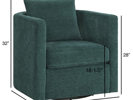 Sutton - Swivel Barrel Chair - Peacock