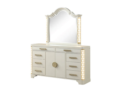 Jasmine - Mirror With Side LED Lighting - Beige
