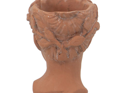 D6X9" Visage Head Bust Planter - Brown