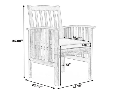 Casa - Acacia Dining Chair Set With Cushions,
