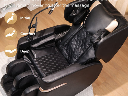 Massage Chair Recliner With Zero Gravity And Full Body Air Pressure - Black