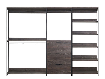 Monica - Walk-In Closet System With Spacious Storage - Gray
