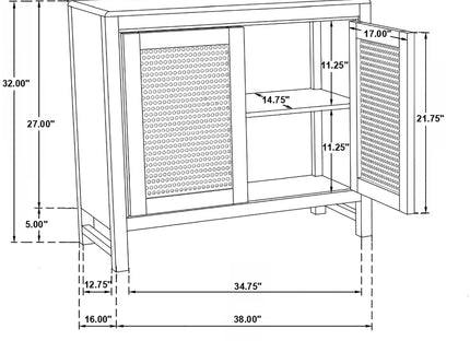 Henley - 2 Door Accent Cabinet - Natural