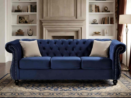 Chesterfield 3 Seater Sofa With Rolled Arms