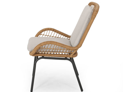 Outdoor Wicker Club Chair With Cushions (Set of 2)