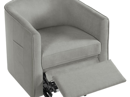 Power Lift Recliner Barrel Shape Reclining Chair With Footrest And Side Pocket