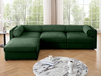 Contemporary Elegant Sofa With Storage And Ottoman