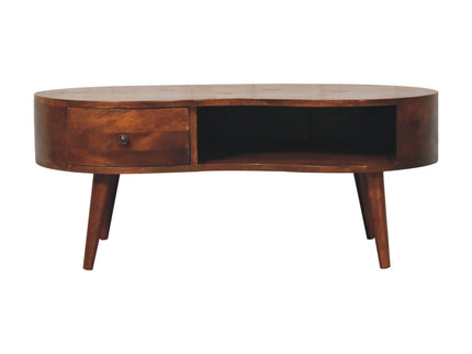 Wave Coffee Table With 1 Drawer