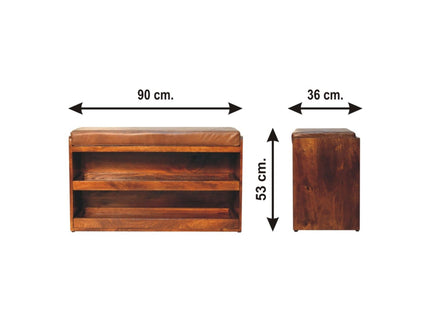 Buffalo - Hide Pull Out Shoe Storage Bench