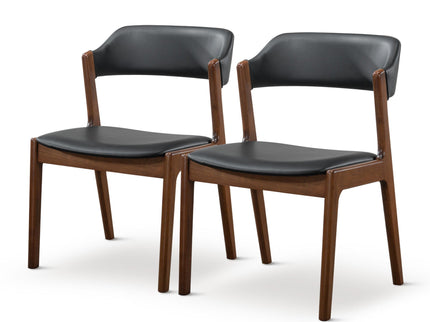 Enzo - Dining Chair (Set of 2) - Black / Brown