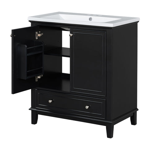 Modern Bathroom Vanity With Sink Combo, Multi Functional Cabinet With Doors And Drawer