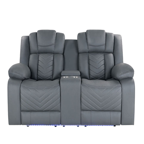Raize - Power Living Room Set With Storage Console And Cup Holders