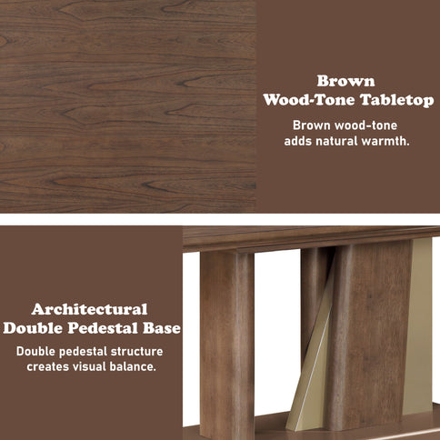 Ouida - Dining Table - Brown / Gold