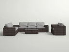 Dark Brown / 4 Pc. 2 Sectional Sofas, 2 Chair, Table