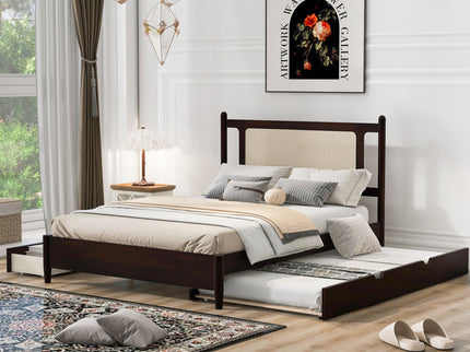 Platform Bed With 2 Big Drawers & Trundle