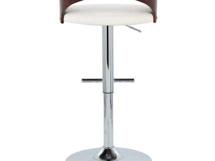 Grotto - Contemporary Adjustable Height Barstool With Swivel With Straight T Footrest (Set of 2)