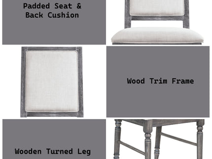 Leventis - Weathered Side Chair - Cream / Gray