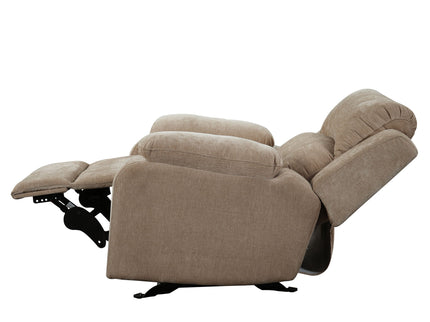 Upholstered Manual Recliner Chair With 3 Adjustable Backrest Positions