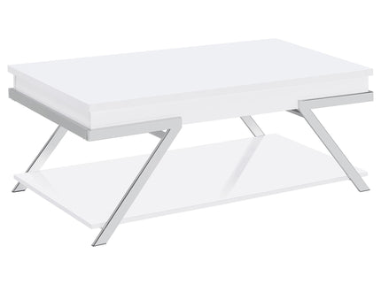 Briana - 2 Piece Coffee And End Table Set With Lift Top Legs - Gloss White