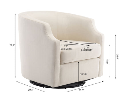 Isabelle - Swivel Glider Barrel Chair