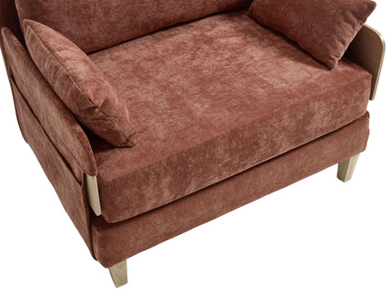Mid Century Modern Foldable Sofa Bed, 3 In 1 Convertible Sleeper With 3 Pillows