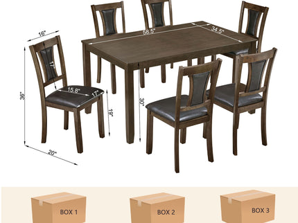 Modern Dining Table Set With Upholstered Chairs