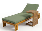 Dark Green / 2 Pc. Chaise, Table
