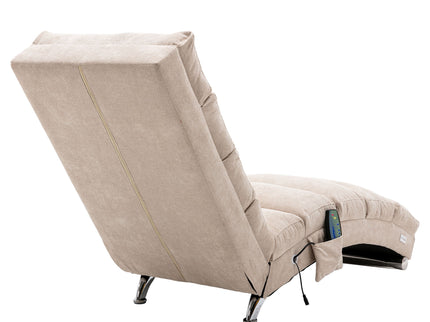 Massage Chaise Lounge Indoor With Remote Control, Ergonomic Electric Massage Lounger