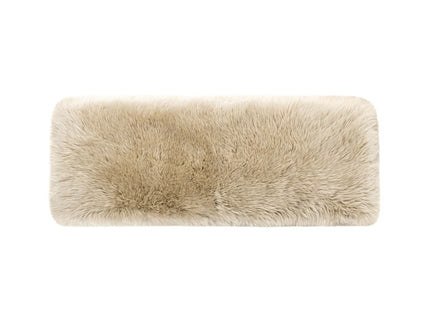 Leda - Sheepskin Fur Rectangular Accent Bench - Natural Blonde