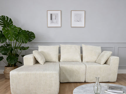 Corner Combination Sofa Sectional Couch With Soft Fabric