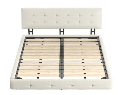 Tufted Headboard With Extra-Large Ultra-Soft Cloud Pillow Design