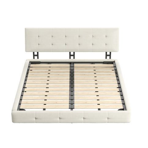 Tufted Headboard With Extra-Large Ultra-Soft Cloud Pillow Design