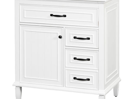 Bathroom Vanity With Sink Top, Flip Drawers, Adjustable Shelf